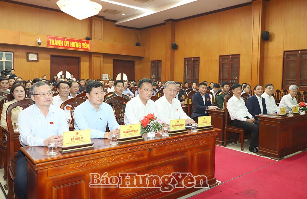Tổng Bí thư Tô Lâm tiếp xúc cử tri thành phố Hưng Yên